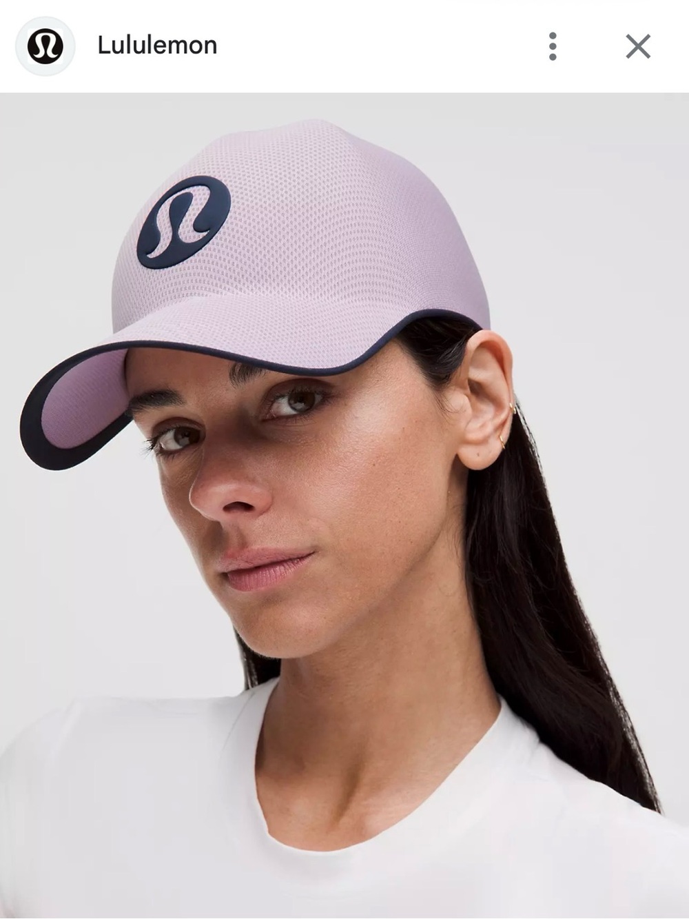lululemon athletica Lavender Mesh Sport Cap with Black Trim